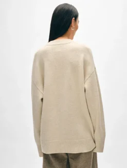Discount White + Warren cashmere luxe pocket cardigan NaturalHeather