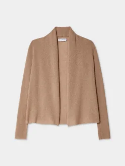 Sale White + Warren cashmere mini trapeze cardigan TrueCamel