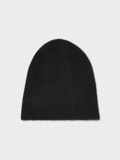 Best White + Warren cashmere plush rib beanie Black