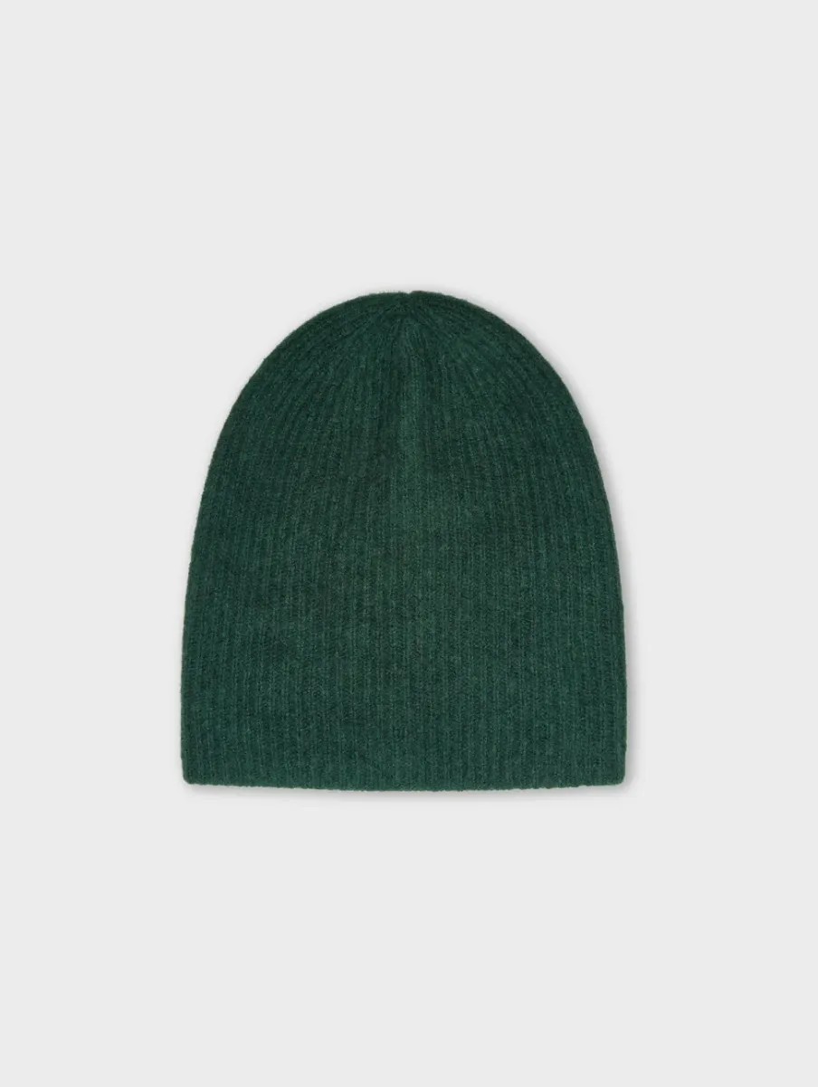 Discount White + Warren cashmere plush rib beanie DeepEmerald