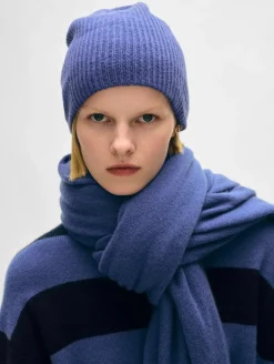 Sale White + Warren cashmere plush rib beanie BlueDusk