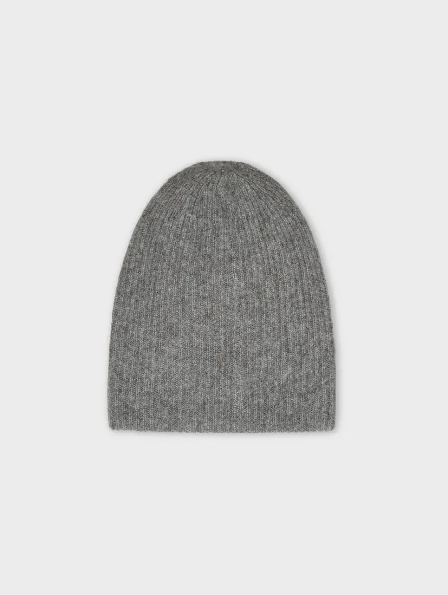 Sale White + Warren cashmere plush rib beanie GraphiteHeather