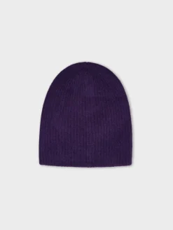 Sale White + Warren cashmere plush rib beanie MidnightViolet