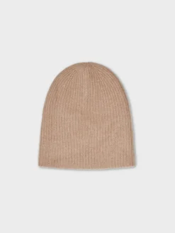 Outlet White + Warren cashmere plush rib beanie TrueCamel
