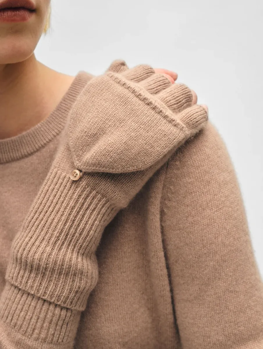 Best White + Warren cashmere pop top glove TrueCamel