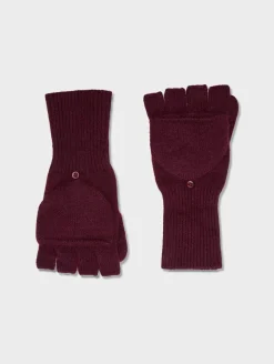Online White + Warren cashmere pop top glove Sangria