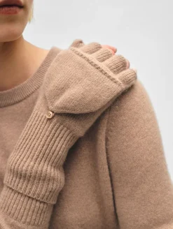 Clearance White + Warren cashmere pop top glove TrueCamel