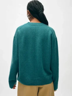 Online White + Warren cashmere relaxed v neck JadeHeather