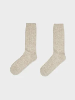 Best White + Warren cashmere ribbed socks SandWispHeather