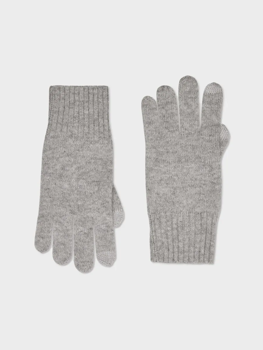 Discount White + Warren cashmere texting gloves GreyHeather