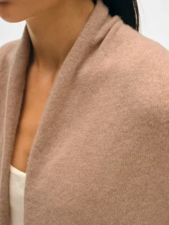Hot White + Warren cashmere trapeze cardigan TrueCamel
