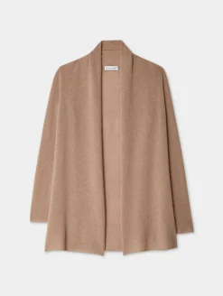 Hot White + Warren cashmere trapeze cardigan TrueCamel