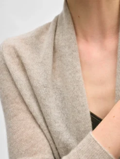 Fashion White + Warren cashmere trapeze cardigan SandWispHeather
