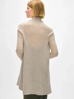 Fashion White + Warren cashmere trapeze cardigan SandWispHeather