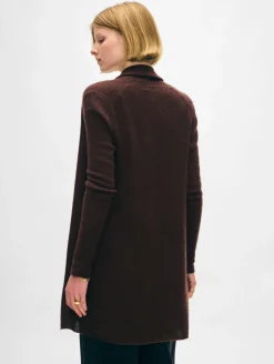 Discount White + Warren cashmere trapeze cardigan Espresso