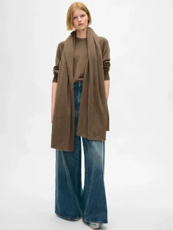 Fashion White + Warren cashmere travel wrap RussetBrown