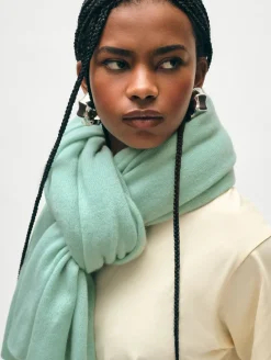 Hot White + Warren cashmere travel wrap Spearmint