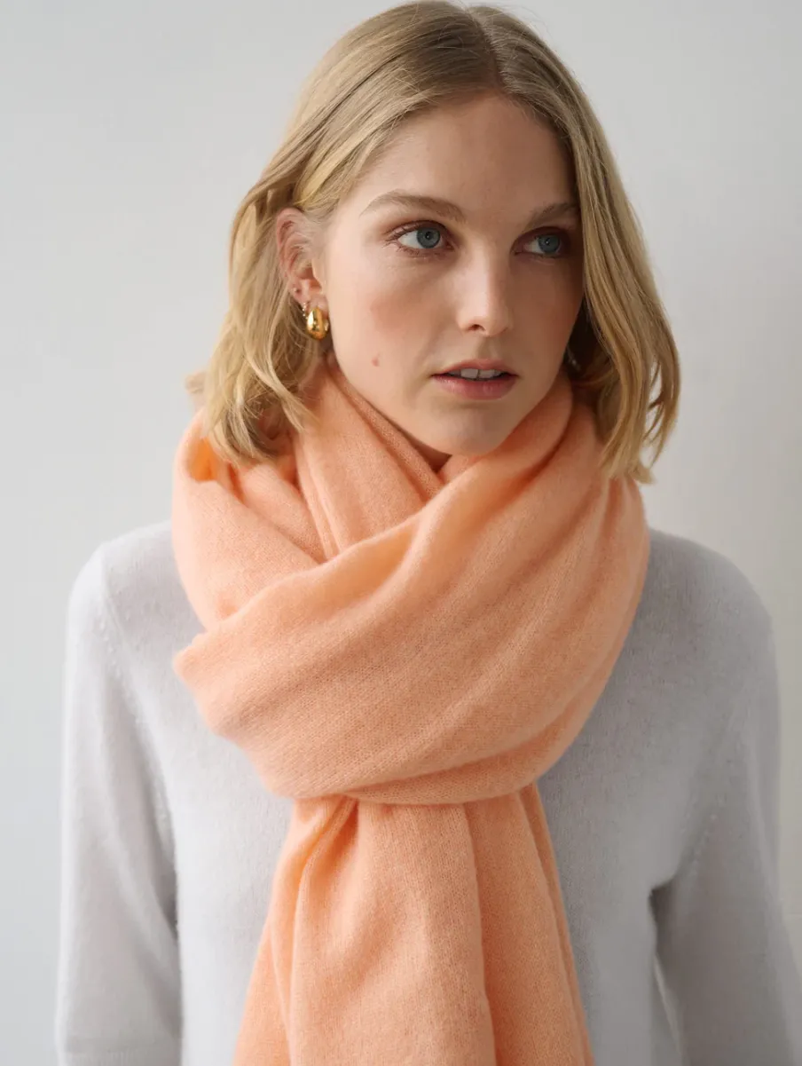 Best White + Warren cashmere travel wrap PeachGlow