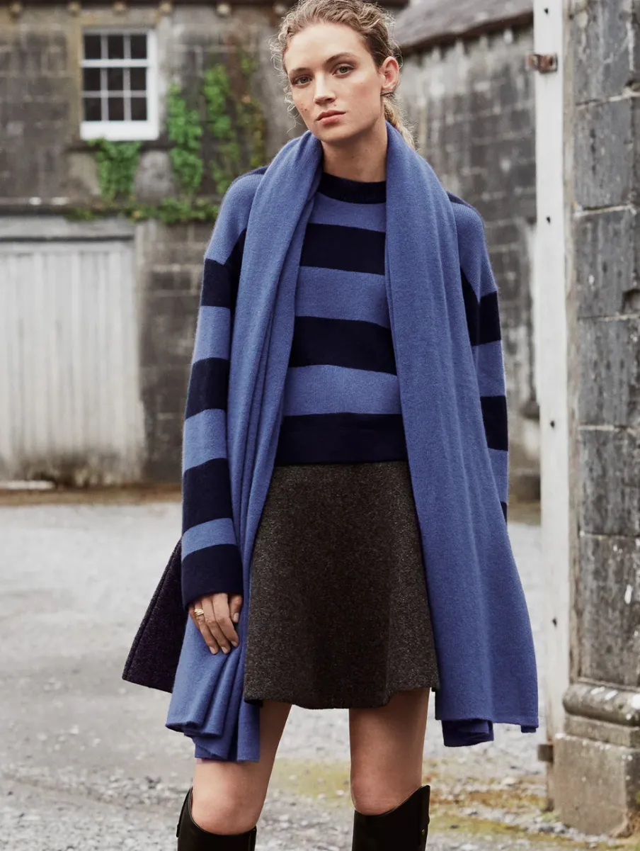 Best White + Warren cashmere travel wrap BlueDusk
