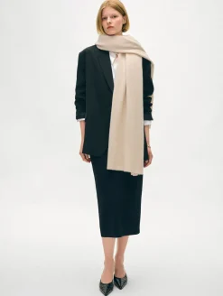 Outlet White + Warren cashmere travel wrap NaturalHeather