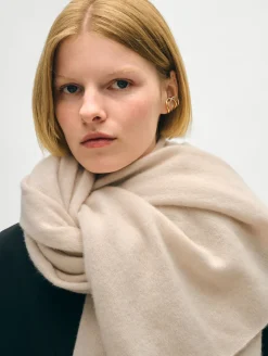 Outlet White + Warren cashmere travel wrap NaturalHeather