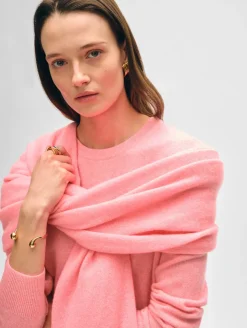 Hot White + Warren cashmere travel wrap PinkLemonade