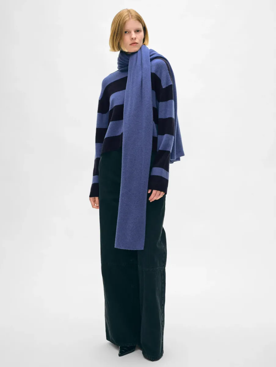 Fashion White + Warren cashmere travel wrap BlueDusk