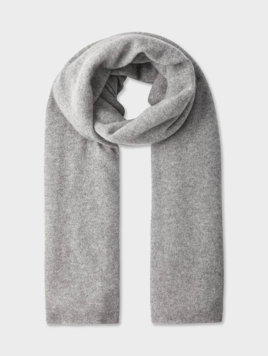 New White + Warren cashmere travel wrap GreyHeather