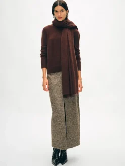 Fashion White + Warren cashmere travel wrap Espresso