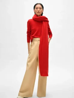 Best White + Warren cashmere travel wrap CarmineRed