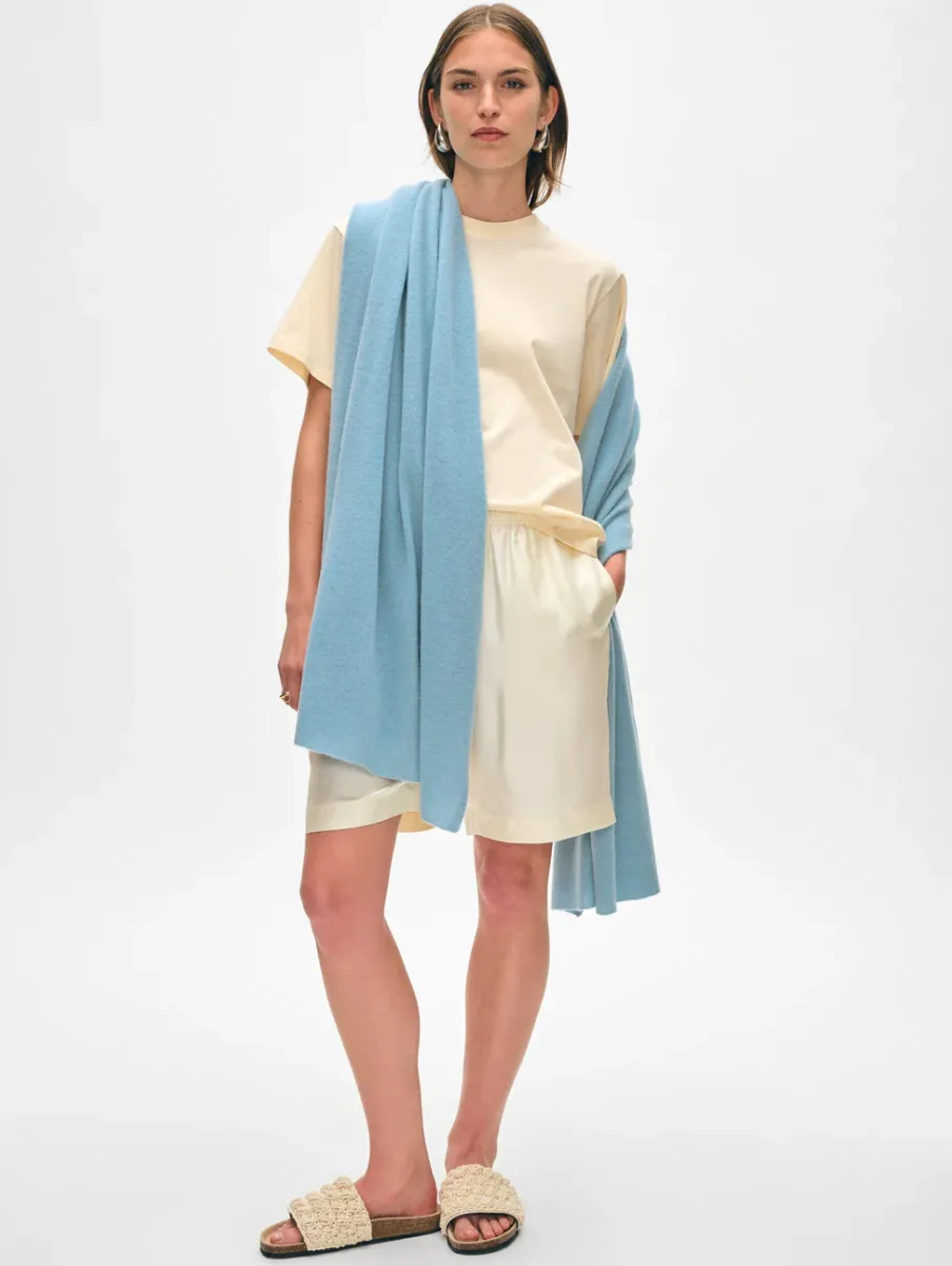 Best White + Warren cashmere travel wrap SlateBlue