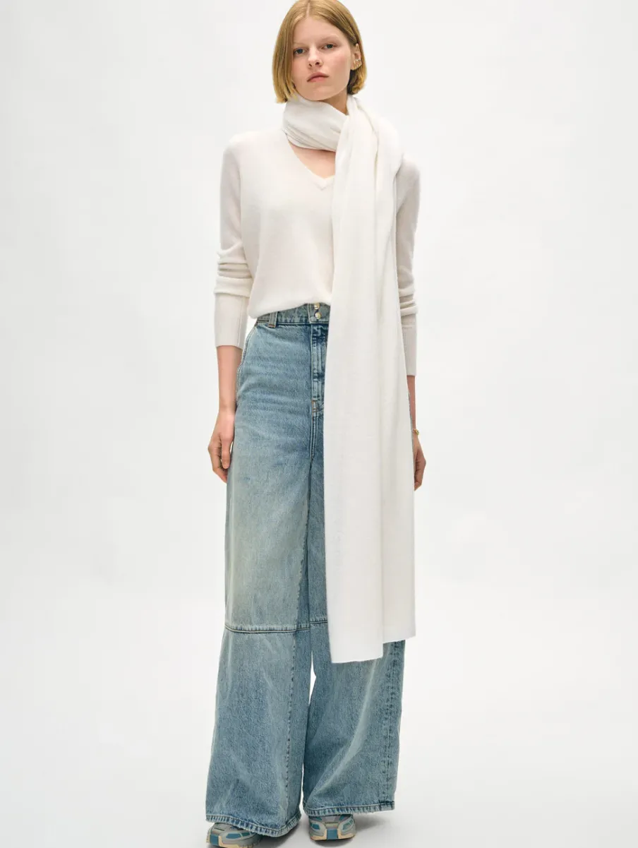 Fashion White + Warren cashmere travel wrap SoftWhite