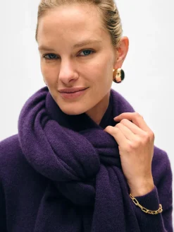 Discount White + Warren cashmere travel wrap MidnightViolet