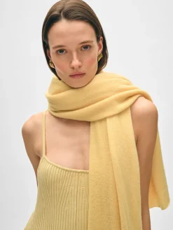 Best White + Warren cashmere travel wrap YellowMimosa