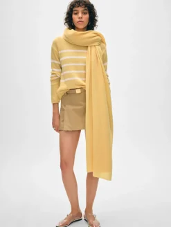 Best White + Warren cashmere travel wrap YellowMimosa