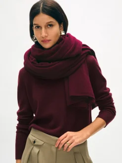 Sale White + Warren cashmere travel wrap Sangria