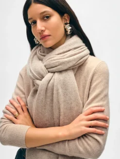 Outlet White + Warren cashmere travel wrap SandWispHeather