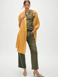 Best White + Warren cashmere travel wrap Goldenrod