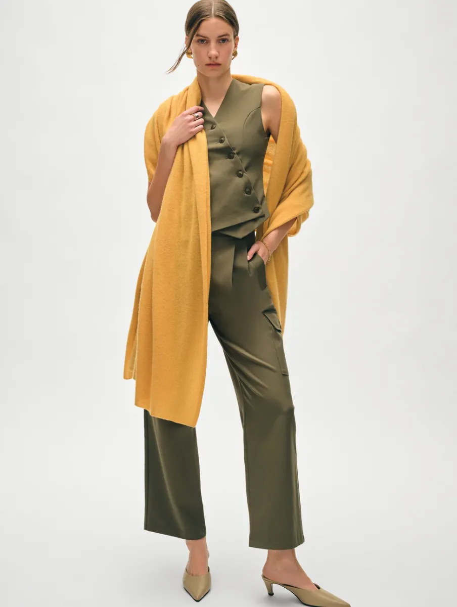 Best White + Warren cashmere travel wrap Goldenrod