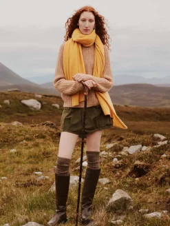Best White + Warren cashmere travel wrap Goldenrod