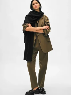 Clearance White + Warren cashmere travel wrap Black