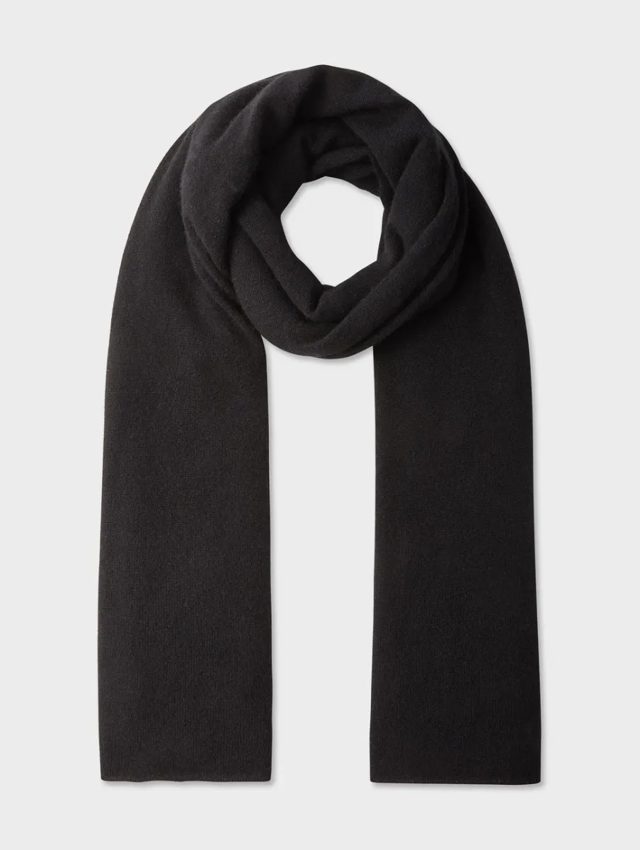 Clearance White + Warren cashmere travel wrap Black