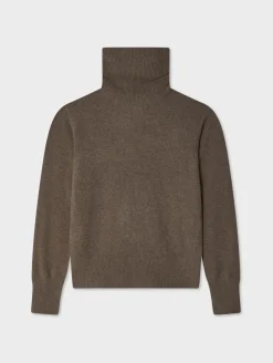 Sale White + Warren cashmere turtleneck RussetBrown