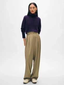 Best White + Warren cashmere turtleneck MidnightViolet
