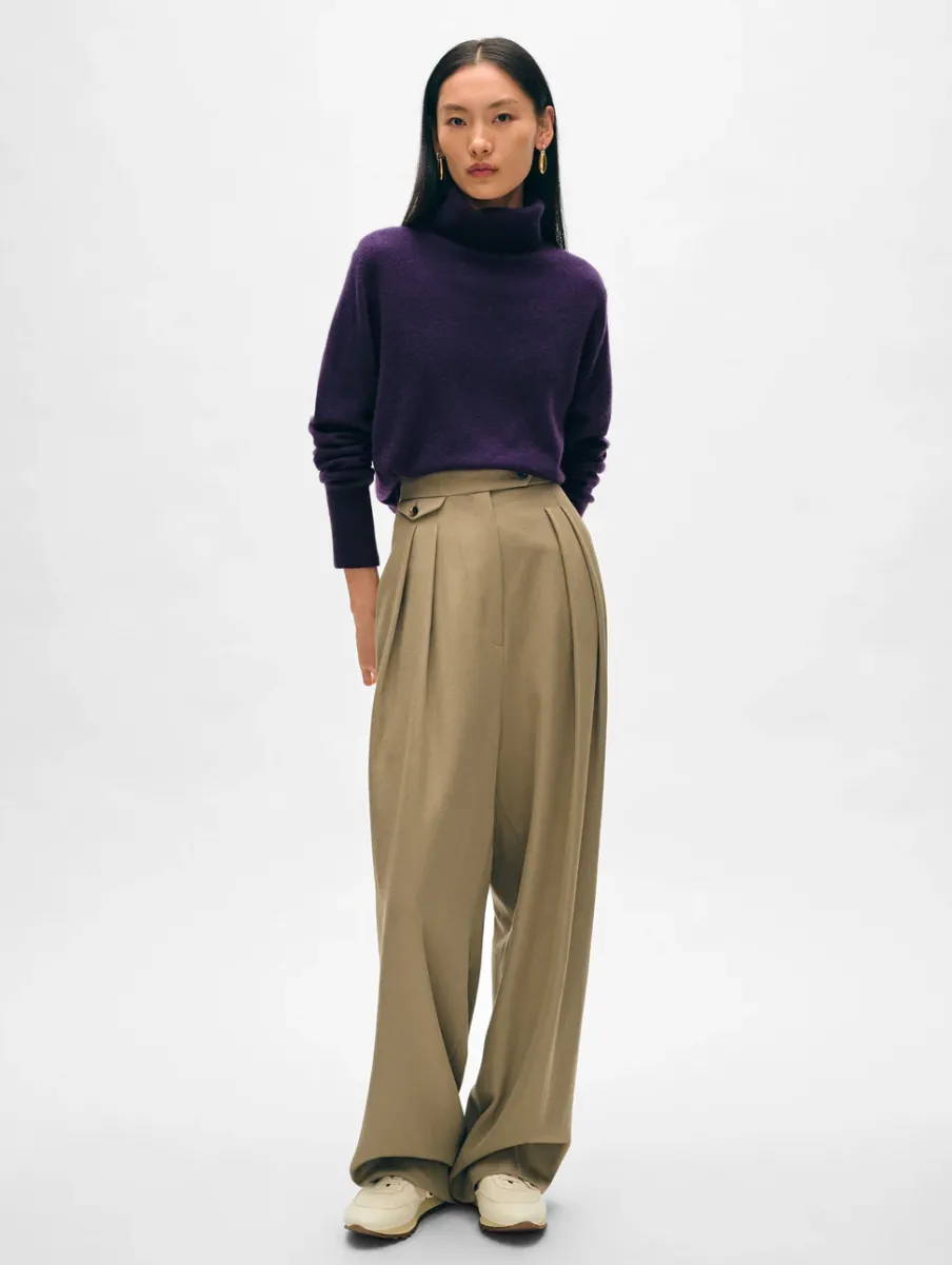 Best White + Warren cashmere turtleneck MidnightViolet