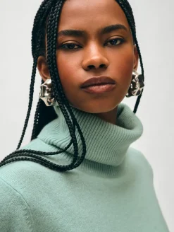 Online White + Warren cashmere turtleneck Spearmint