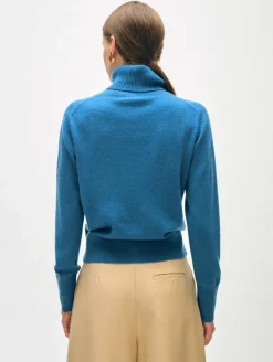 Hot White + Warren cashmere turtleneck BlueJean