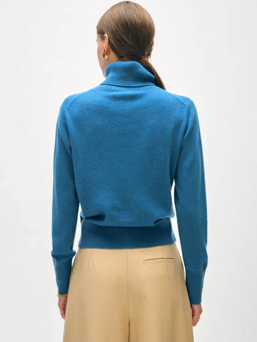 Hot White + Warren cashmere turtleneck BlueJean