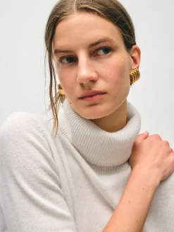 Clearance White + Warren cashmere turtleneck SoftWhite