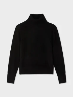 Discount White + Warren cashmere turtleneck Black